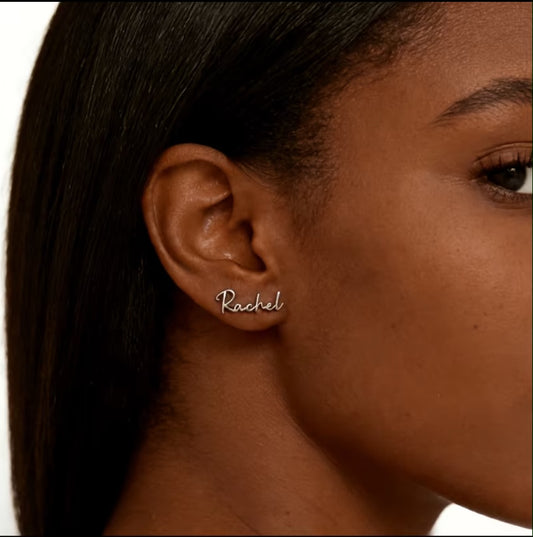 Custom Creative Elegant 304 Stainless Steel Name Earrings |