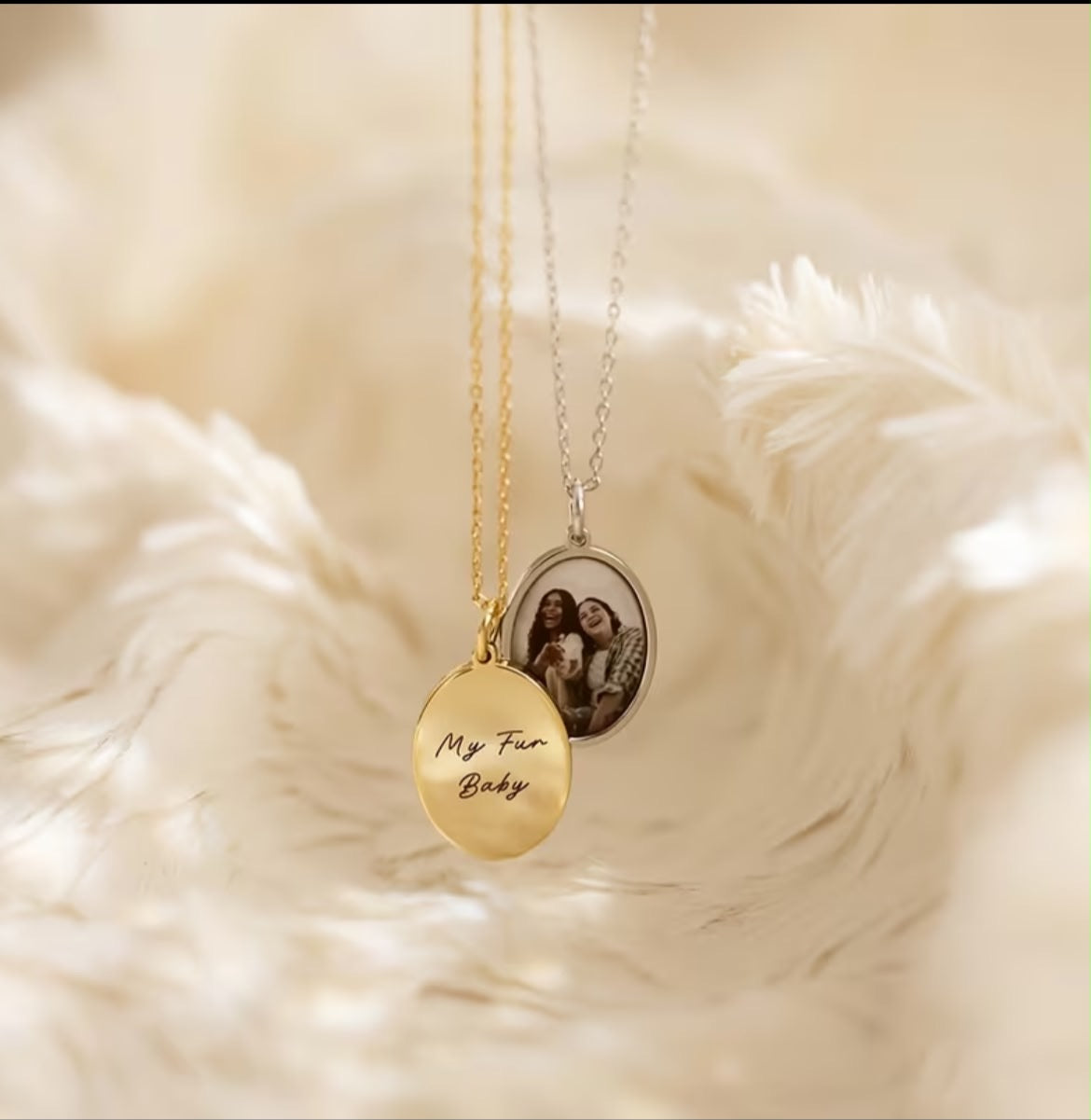 Custom Photo Necklace Personalized Stainless Steel Round Pendant