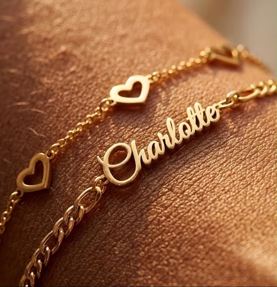 Custom Stainless Steel Double-Layer Name Bracelet