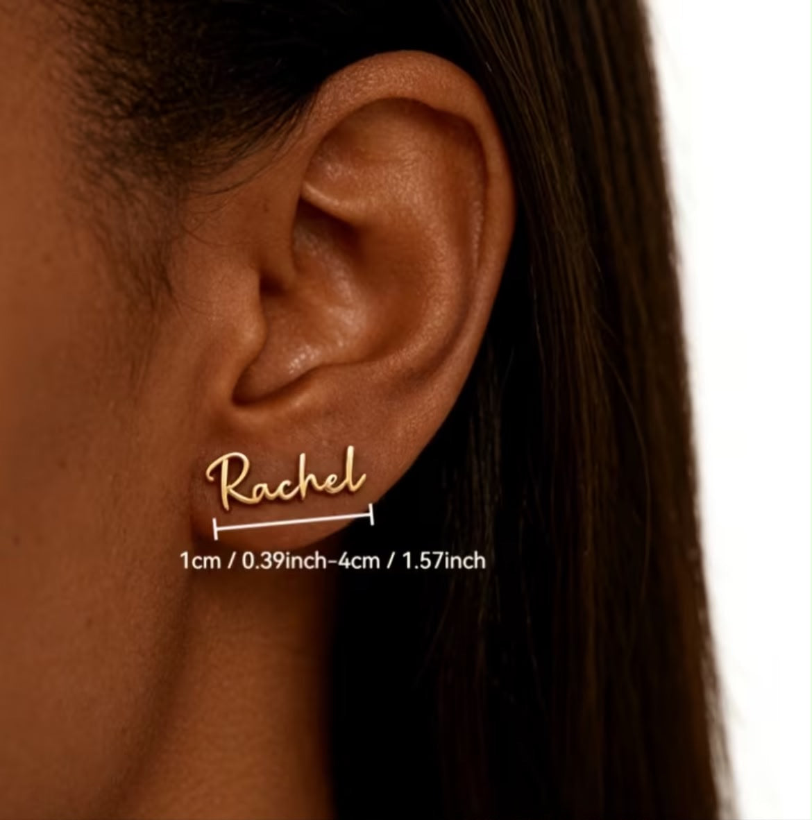 Custom Creative Elegant 304 Stainless Steel Name Earrings |